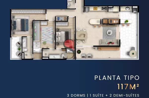 Apartamento para venda, 2 quarto(s),  Loteamento Residencial E Comercial Bosque Flamboyant, Taubaté