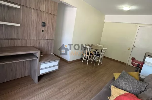 APARTAMENTO MOBILIADO, 2 QTOS  SENDO UM SUÍTE, SACADA COM CHURRASQUEIRA