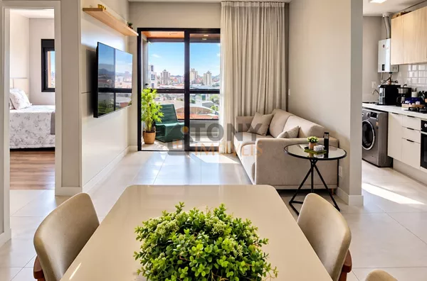 Lindo apartamento de 2 dormitórios com suíte com vaga para 2 carros, localizado no Bairro Floresta - São José-SC.