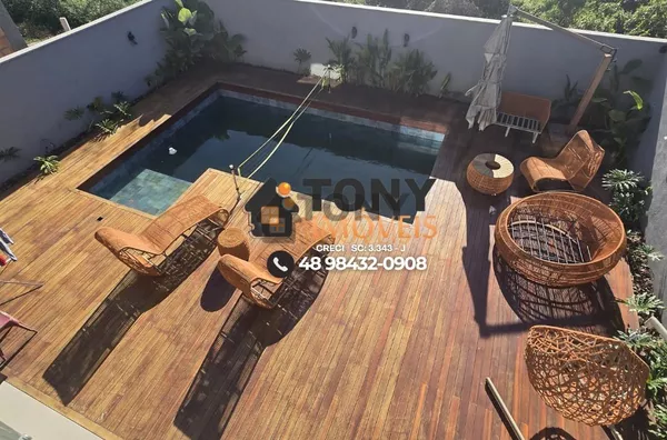 Casa imponente com 3 dormitórios, todos com suíte e closet, e uma área gourmet de tirar o fôlego espera por você no bairro Deltaville - Biguaçú-SC - Foto 33