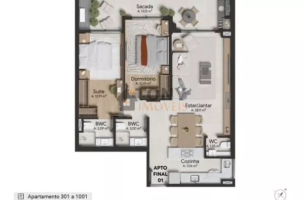 94M² PRIVATIVOS -  2 QUARTOS COM 1 SUÍTE + LAVABO - Foto 16