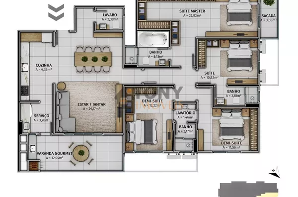 4 SUÍTES(sendo 2 demi)COM 154 M² PRIVATIVOS- O MAIS LUXUOSO DO BAIRO FLORESTA - Foto 11