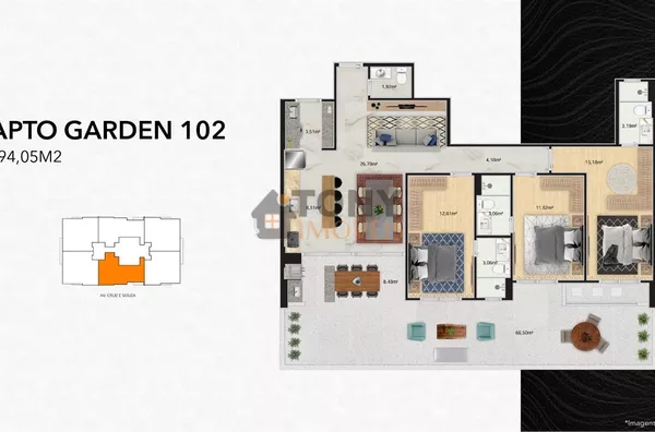 APARTAMENTO GARDEN 194 M² -  3 SUÍTES - 2 VAGAS - Foto 13