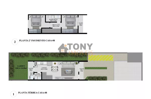 SOBRADO 2 QUARTOS - CONDOMÍNIO FECHADO- PRÓXIMO DA ARENA PETRY - Foto 6