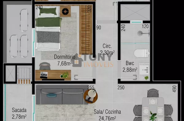 APARTAMENTO 2 QUARTOS 60M² EM AREIAS - Foto 26
