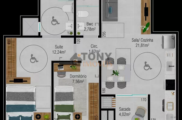 APARTAMENTO 2 QUARTOS 60M² EM AREIAS - Foto 23