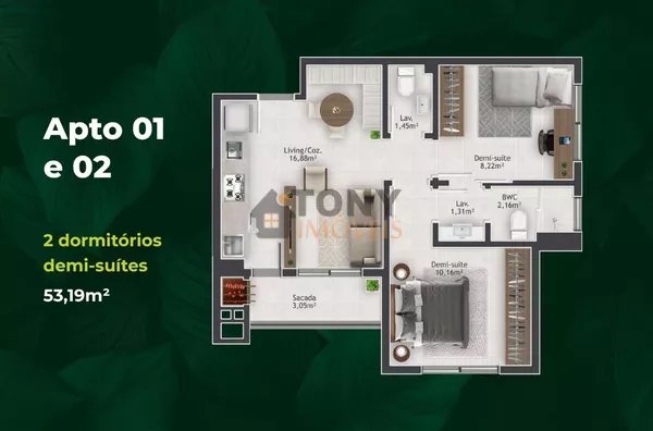 APARTAMENTO 2 QUARTOS EM AREIAS - Foto 15