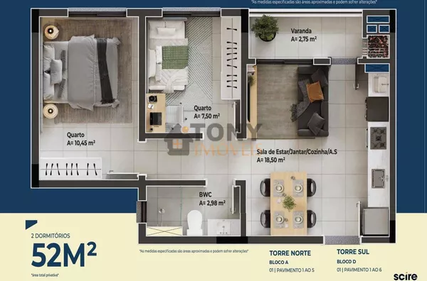 APARTAMENTO 2 QUARTOS CONDOMINIO CLUBE SAO JOSE CENTRO - Foto 7