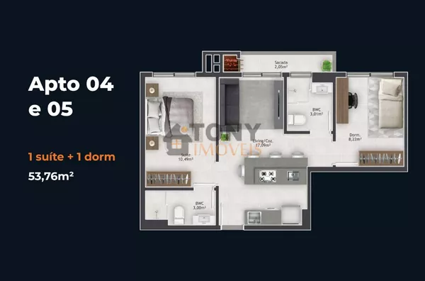 APARTAMENTO 2 QUARTOS NO LADO DA UNISUL PEDRA PRANCA - Foto 20