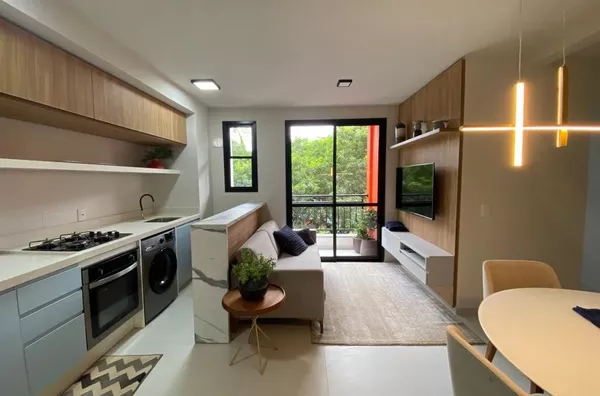 Apartamento de 2 quartos, sacada, 1 vaga de garagem - bairro Serraria - São José.e
