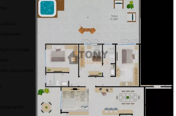 APARTAMENTO GARDEN COM  3 DORMITÓRIO COM 2 DEMI-SUÍTES E  OFURÔ - 179 M² - Foto 23