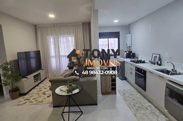 Lindo apartamento de 2 dormitórios com suíte com vaga para 2 carros, localizado no Bairro Floresta - São José-SC.