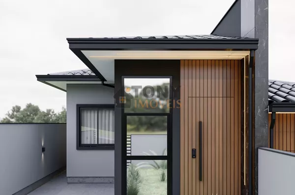 Casa gemidada com acabamento moderno de 2 dormitórios em Forquilhas - São José - SC.