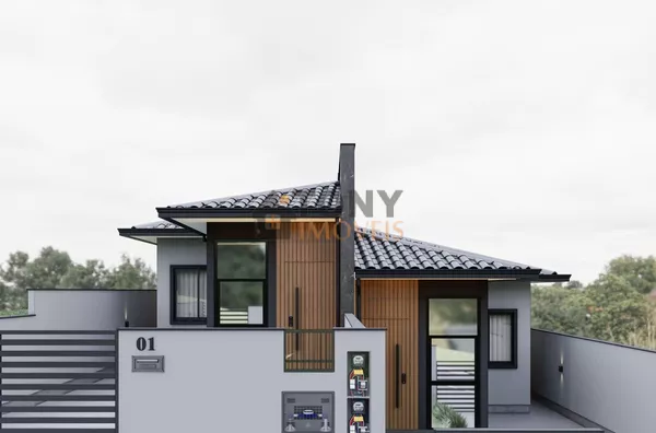 Casa gemidada com acabamento moderno de 2 dormitórios em Forquilhas - São José - SC.