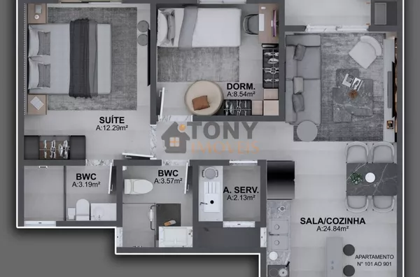 APARTAMENTO 2 DORMITÓRIOS COM SUÍTE - Foto 27