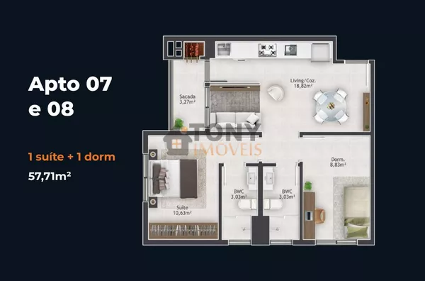 APARTAMENTO 2 QUARTOS NO LADO DA UNISUL PEDRA PRANCA - Foto 21