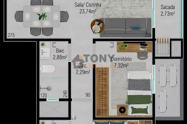 APARTAMENTO 2 QUARTOS 60M² EM AREIAS - Foto 22