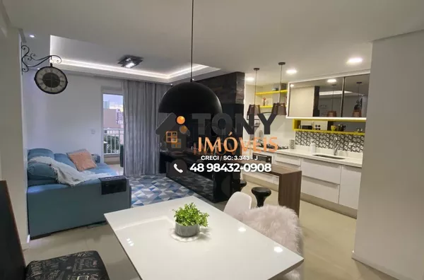 Apartamento de 2 dormitórios sendo 1 suíte com porteira fechada no bairro Bela Vista - São José.