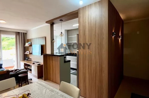 Apartamento de 2 dormitórios semi - mobiliado com 2 vagas de garagem, localizado no Bairro Ipiranga - São José - SC. - Foto 9