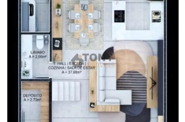 Excelente casa de 3 quartos sendo 1 suíte no Delta Ville - Biguaçú.