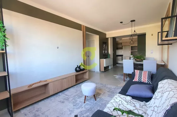 Lindo apartamento MOBILIADO e DECORADO, 2 DORM, 1 SUÍTE, 2 BANHEIROS, 2 VAGAS