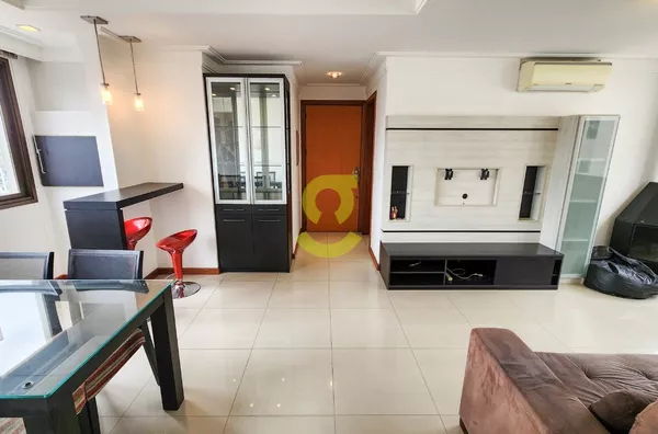 Ótimo apto MOBILIADO, andar alto, 75m priv, 2 dorm, suíte, 2 vagas próximo a Encol!