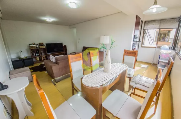 Apto semi mobiliado, living c/ ar condicionado, churrasqueira, 3 dorm, suite 1 vaga!