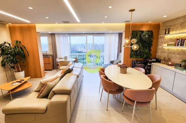 Espetacular apto totalmente MOBILIADO, 148m priv, lareira, lavabo, churrasqueira, sacada, 3 suites, e 2 vagas e infra completa!