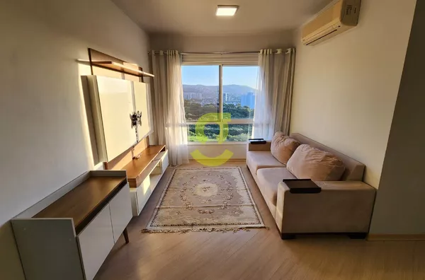 Ótimo apto semi mobiliado, 69m priv, andar alto, vista espetacular, churrasqueira, 2 dorm, suite 2 vagas e infra!