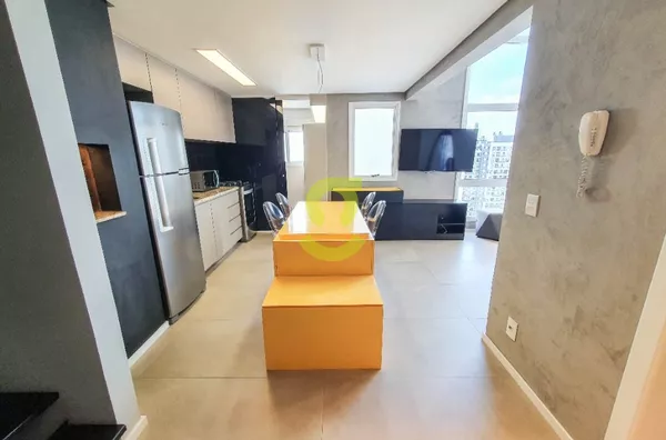 Loft duplex MOBILIADO, 64m, pé direito duplo, 2 vagas e infra!