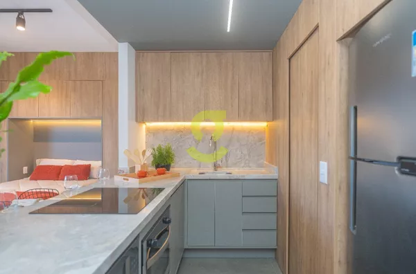 Studio 36m², vaga, churrasqueira, infra completa. Anita Residence.