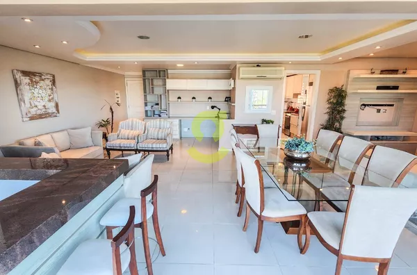 Ótimo apto MOBILIADO, 140m priv, lareira, churrasqueira, sacada, copa cozinha, 3 dorm, suite, ar condicionado, 2 vagas individuais e cobertas. Condominio c/ infra!