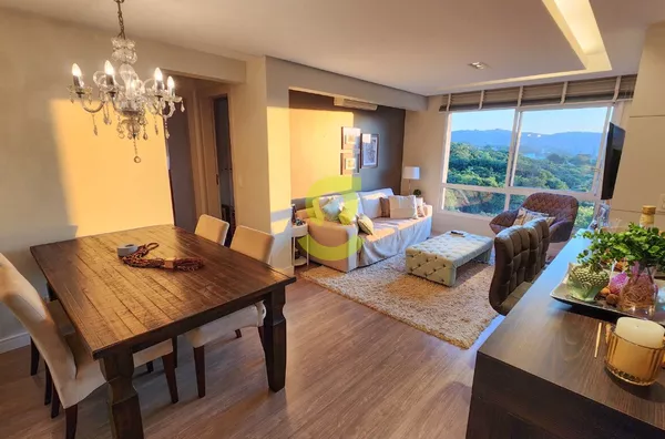 Ótimo apto MOBILIADO, vista espetacular, 70m priv, 2 dorm, suite, churrasqueira, vaga coberta e infra!