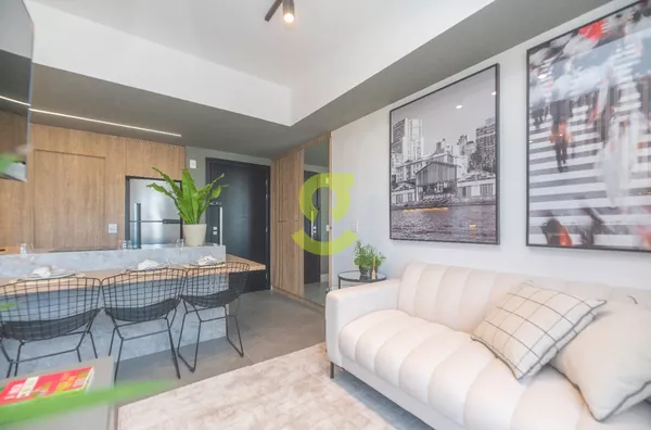 Studio alto padrão, 36m², vaga, infra completa, Anita Residence.