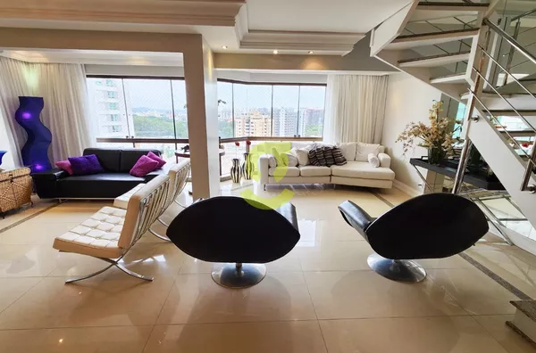 Cobertura duplex 473m², mobiliado, 4 dorm, 2 suites, 4 banh,  piscina, três figueiras