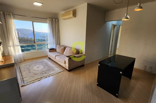 Ótimo apto semi mobiliado, 69m priv, andar alto, vista espetacular, churrasqueira, 2 dorm, suite 2 vagas e infra!