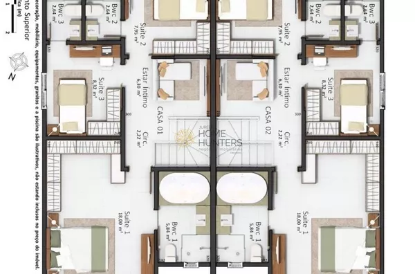 Lindo sobrado em condomínio na Cachoeira do Bom Jesus Florianópolis