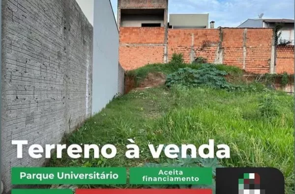 TERRENO BAIRRO PARQUE UNIVERSITARIO