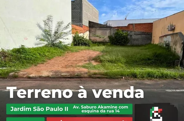 TERRENO BAIRRO JD SÃO PAULO 2