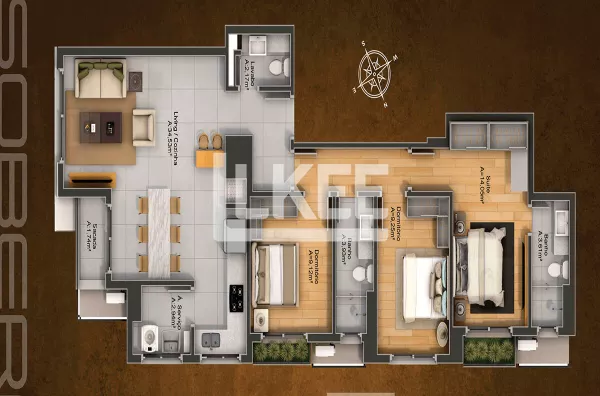 Petrópolis | Apartamento com 3 Quartos (sendo 1 suíte) | 109,21 m² | 2 Vagas | 3 Banheiros | Churrasqueira, sacada | Em Porto Alegre/RS