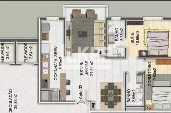 Jardim Botânico | Apartamento com 2 Quartos (sendo 1 suíte) à venda | 72,85m² | 2 Banheiros | 2 Vagas | Em Porto Alegre/RS - Foto 3