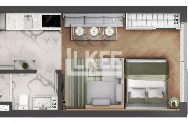 1d loft 29m² sem churrasqueira