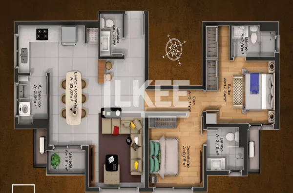 Petrópolis | Apartamento com 2 quartos (sendo 2 suítes) à venda | 88,53 m² | 3 Banheiros | 1 vaga | Em Porto Alegre/RS