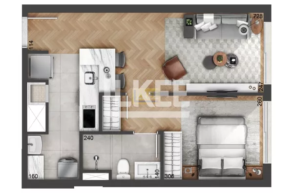 Petropolis | Studio  à venda | 43,27 m² | 1 Quarto |1 vaga | Em Porto Alegre/RS