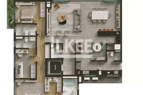 Petrópolis | Apartamento mobiliado com 3 quartos (sendo 3 suítes) | 231,53m² | 5 Banheiros | 3 Vagas | Sacada | Em Porto Alegre/RS