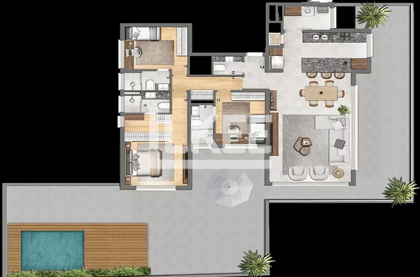 Moinhos de Vento | Apartamento Garden com 3 Quartos (sendo 3 suítes) à venda | 216,65 m² | 4 banheiros | 2 Vagas | Em Porto Alegre/RS