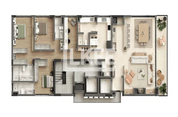 Bela Vista | Apartamento com 3 Quartos (sendo 3 suíte) |  208,74m² | 4 Vagas | 5 Banheiros | Sacada |  Churrasqueira | Em Porto Alegre/RS