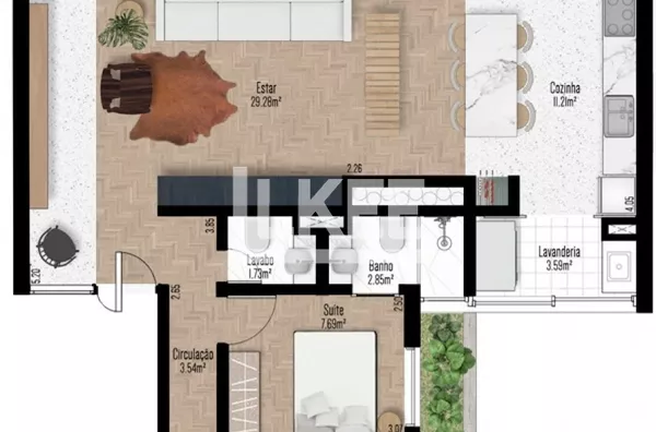2 SUÍTES 111,16 m² Garden