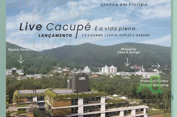 Lançamento - Apartamento 3 dormitórios (sendo 1 suíte) + lavabo e 2 vagas de garagem com 104,94m² - Cacupé, Florianópolis