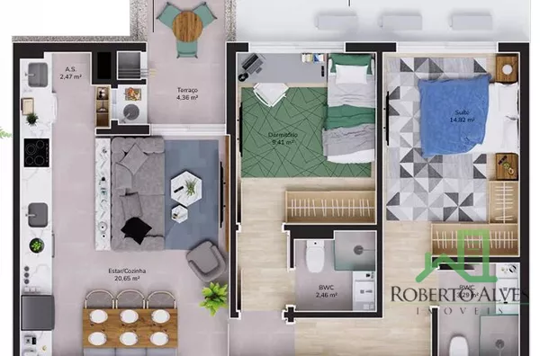 Apartamento para venda, 2 quarto(s),  Cacupé, Florianópolis